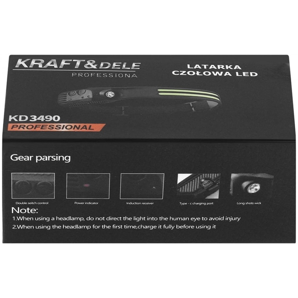 LED челник за глава, 1200 mAh - KD3490