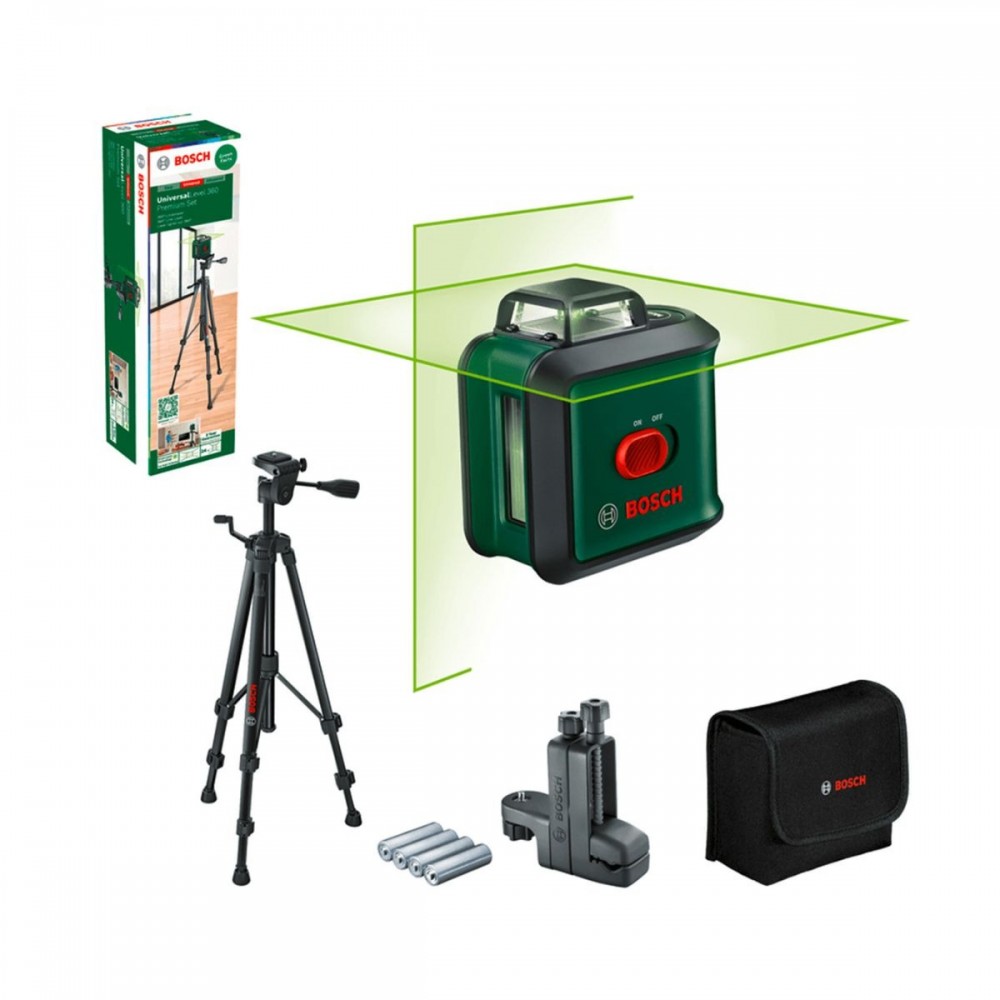 Линеен лазерен нивелир 0603663E07, 2 линии, Bosch UniversalLevel 360 Set