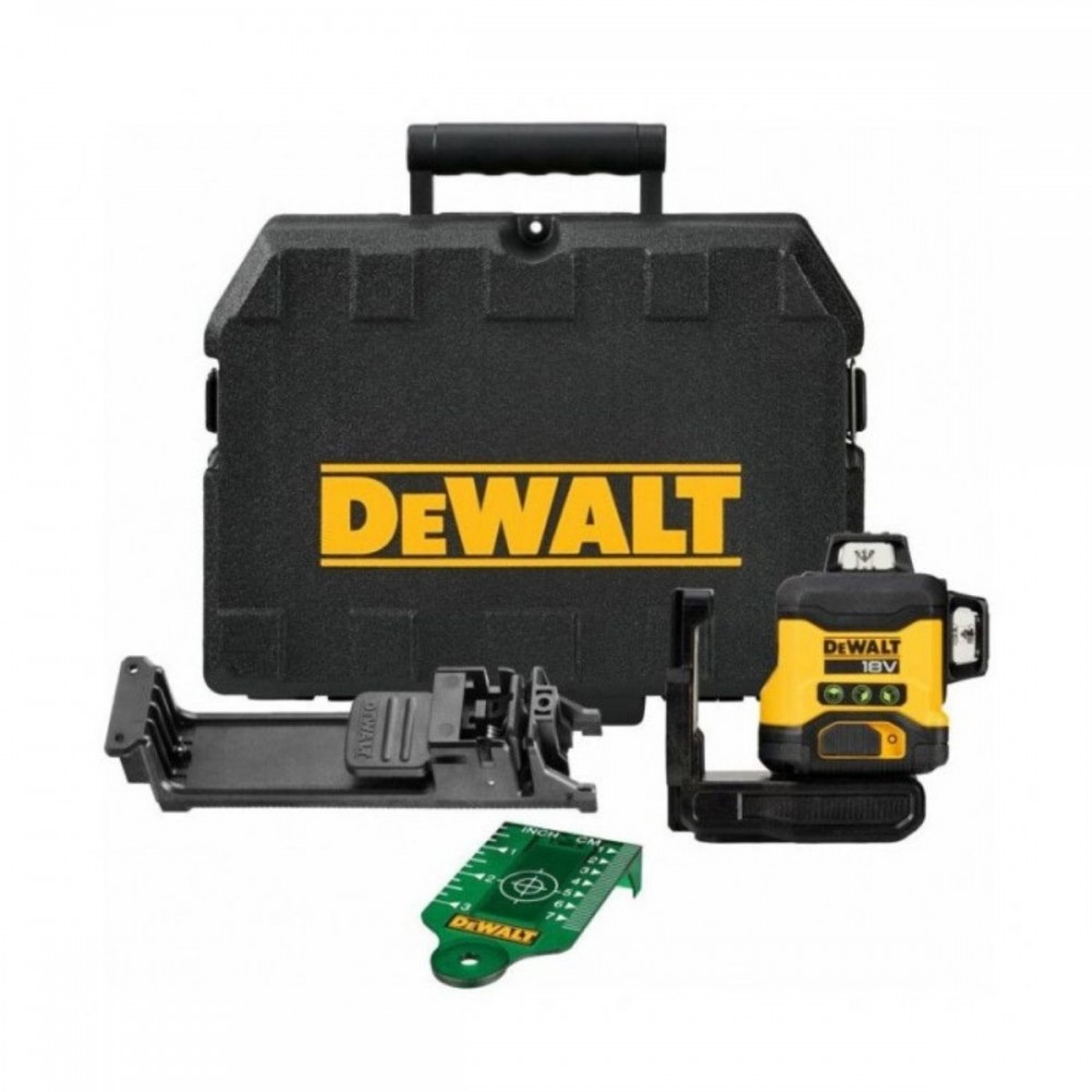 Линеен лазерен нивелир 18V, 360 градуса, зелен лъч, 40 м, DeWalt DCLE34031N