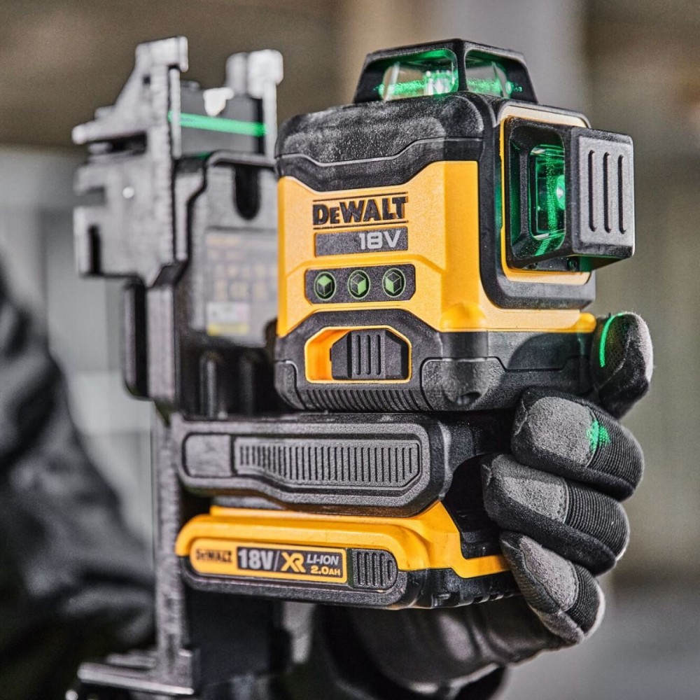 Линеен лазерен нивелир 18V, 360 градуса, зелен лъч, 40 м, DeWalt DCLE34031N