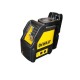 Линеен лазерен нивелир 20 м, зелен, 2 линии, DeWalt DW088