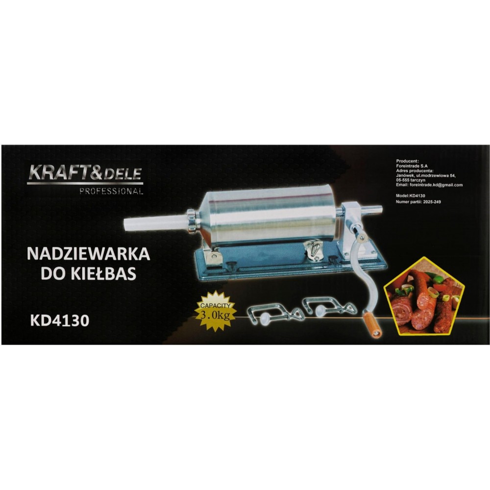 Машина за пълнене на колбаси 3 килограма - KD4130