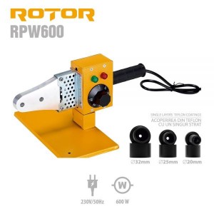 машина за запояване на PP тръби, 600 W, 20/25/32 - RPW600