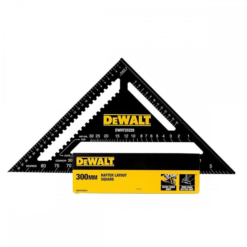 Многофункционален триъгълник, прав ъгъл за греди 300 мм, DeWalt DWHT25228-0