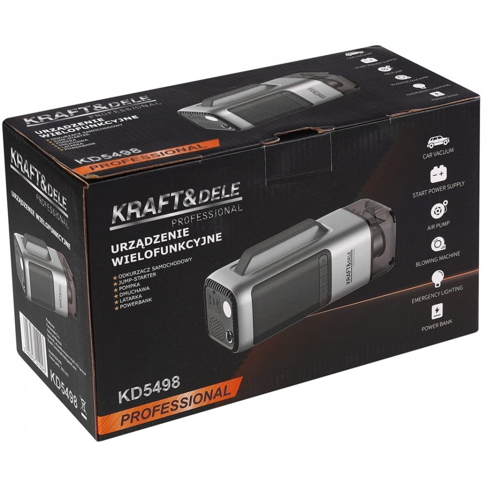 Мултифункционално стартерно устройство с LED фенер, 10000 mAh - KD5498