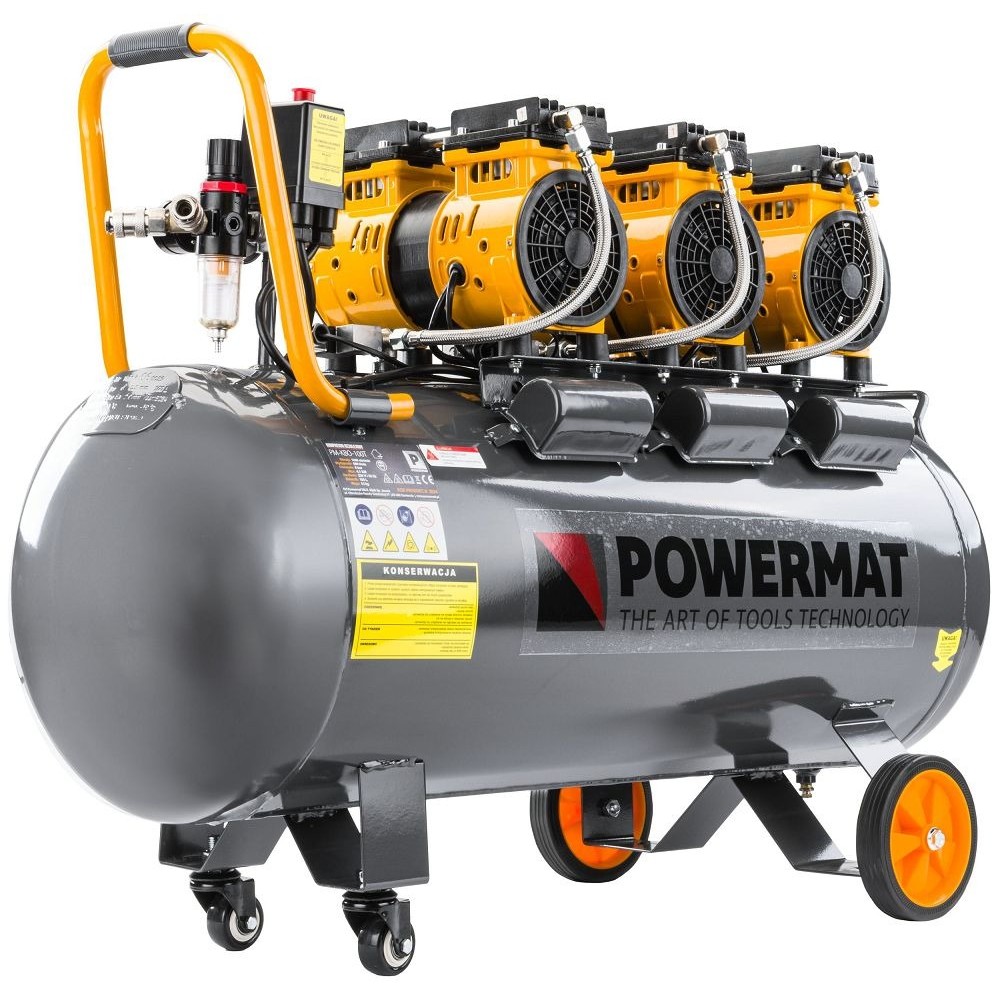 Монофазен безмаслен компресор, 3 kW, 580 л/мин., 100 л. - PM-KBO-100T
