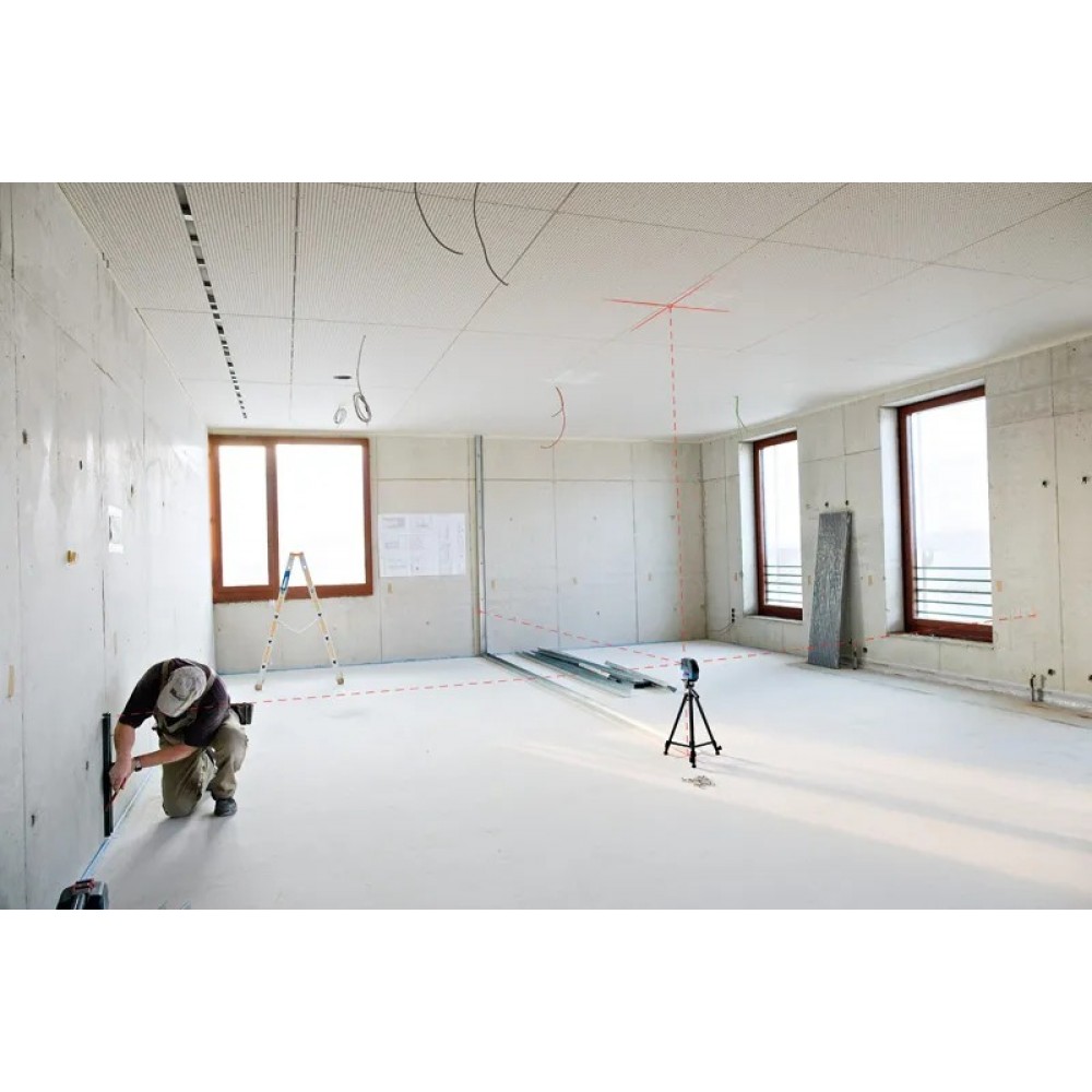 Нивелир лазерен, линеен, точков, 30 м с тринога, 0601066B01, Bosch GCL 25 Professional