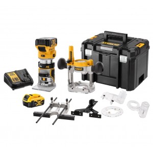 Оберфреза ръчна, комбинирана, 18 V, 16 000-25 500 об./мин, ф 6.35 мм, DeWalt DCW604P2