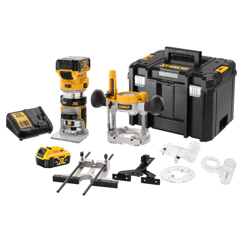 Оберфреза ръчна, комбинирана 18 V, 16 000-25 500 об./мин, ф 6.35 мм, DeWalt DCW604P2
