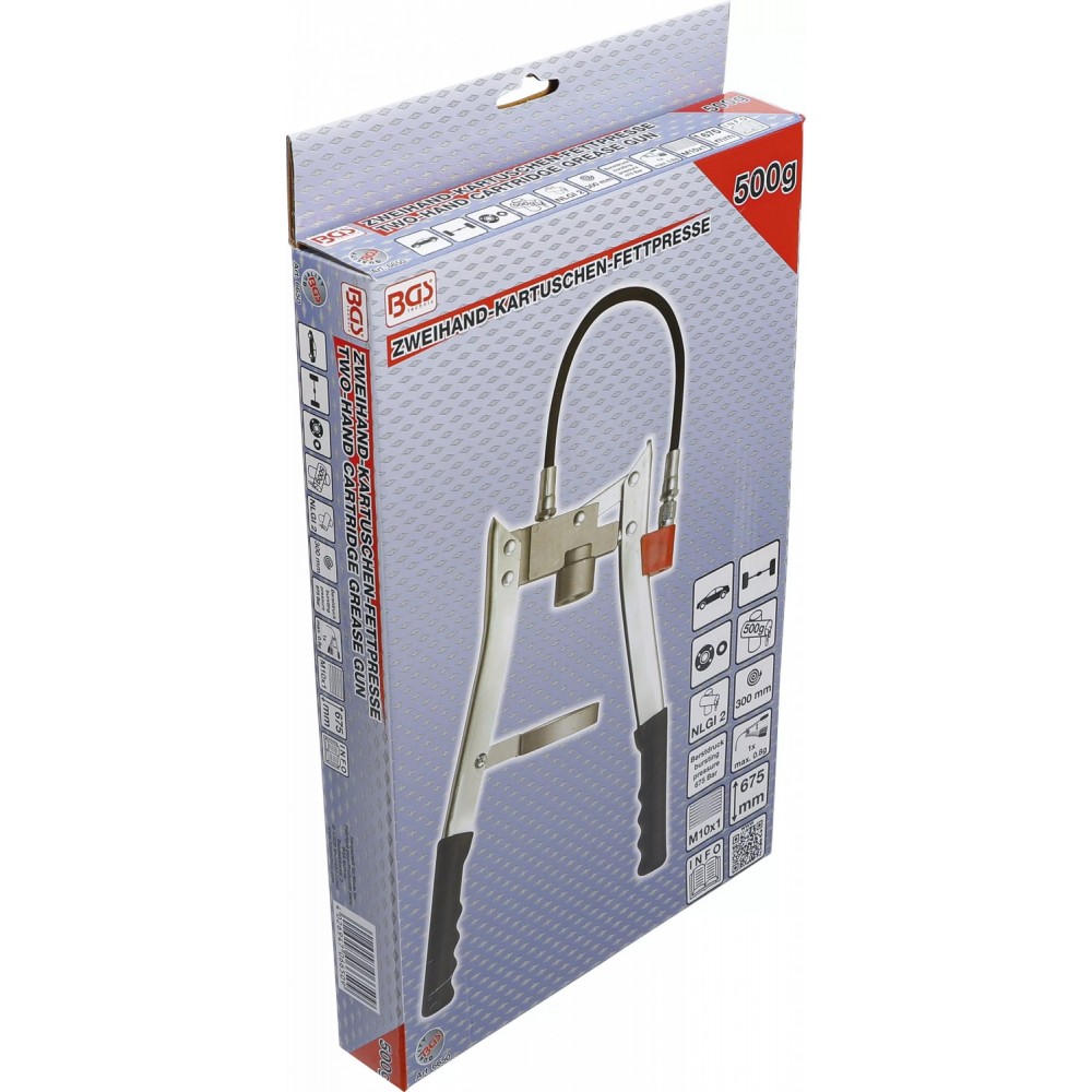 Пистолет за гресиране, двуръчен, 400 бара, 500 гр. - BGS6650