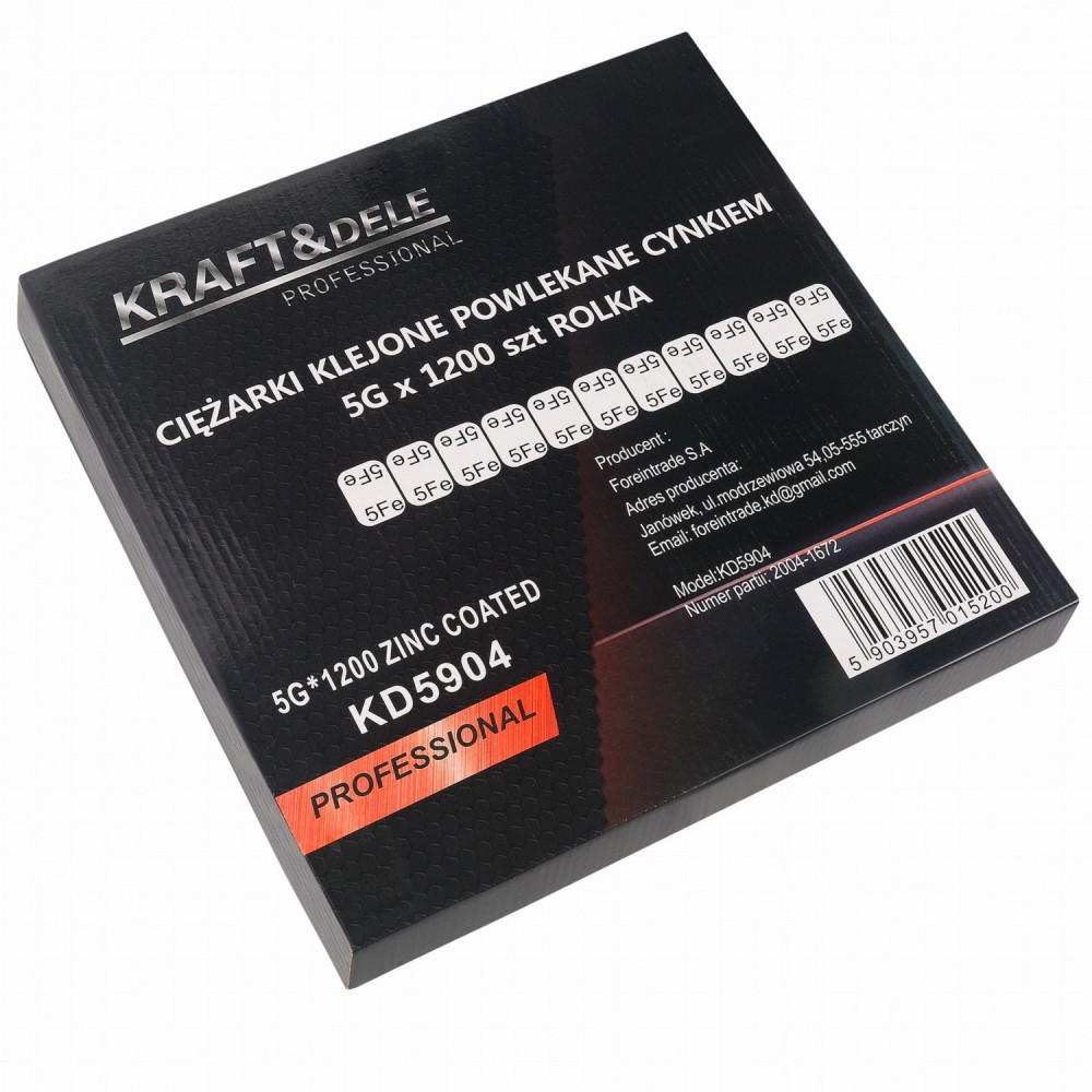 Ролка с тежести за баланс 5 гр. x 1200 броя за джанти - KD5904
