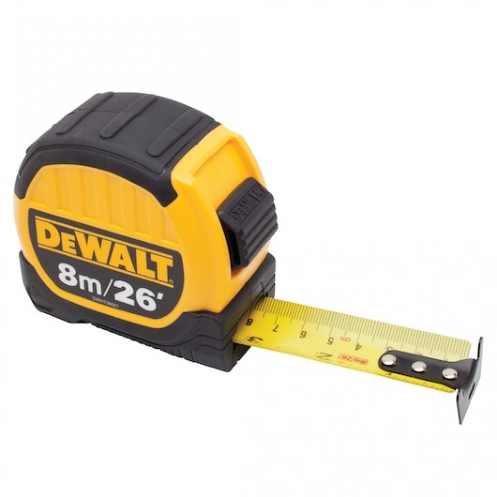 Противоударна ролетка с гумено покритие 8 м., DeWalt DWHT33991