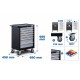 Оборудвана количка количка за двигатели със 7 чекмеджета 223 части - BGS6076