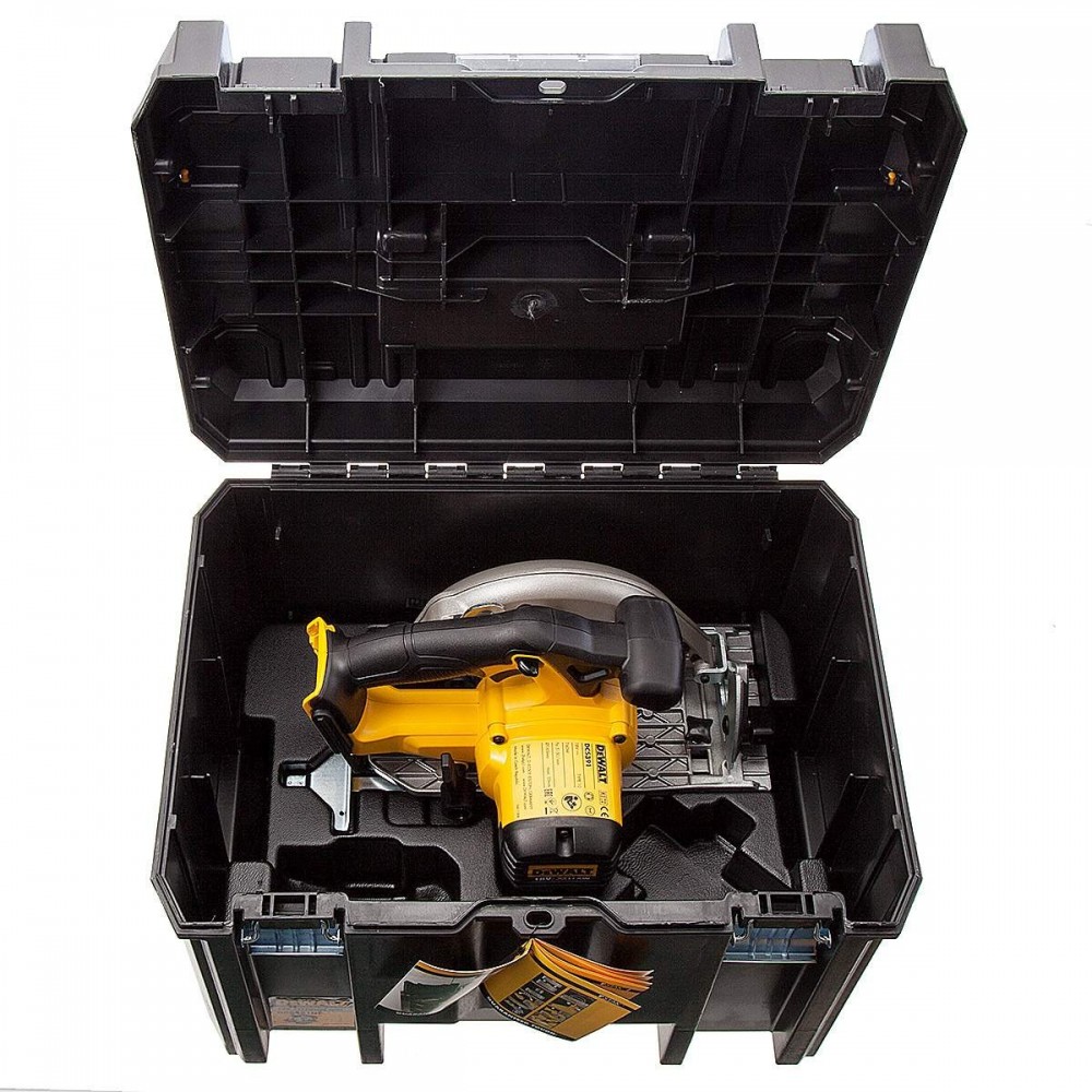 Ръчен акумулаторен циркуляр, 18V XR, 165 мм, DeWalt DCS391NT