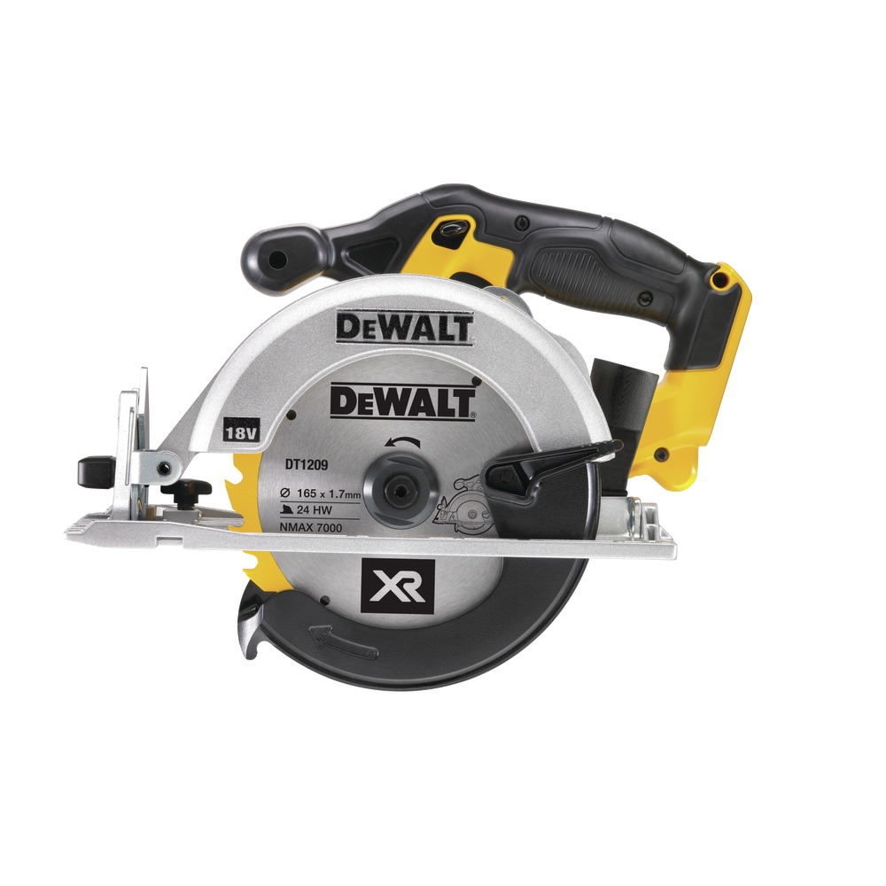 Ръчен акумулаторен циркуляр, 18V XR, 165 мм, DeWalt DCS391NT
