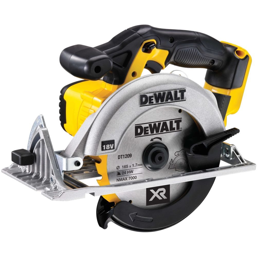Ръчен акумулаторен циркуляр 18V XR, 165 мм, DeWalt DCS391NT