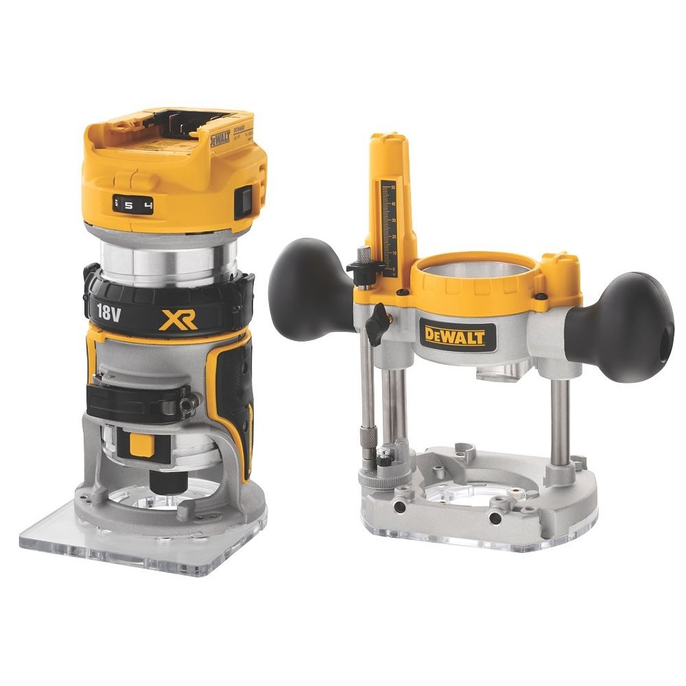 Ръчна комбинирана oберфреза, 18.0 V 6.35 мм, 16 000-25 500 об./мин, Li-Ion, DeWalt DCW604NT