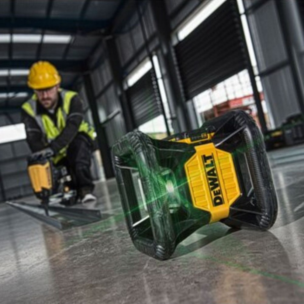Ротационен лазерен нивелир зелен лъч, самонивелиращ, 76 м, DeWalt DCE079D1G
