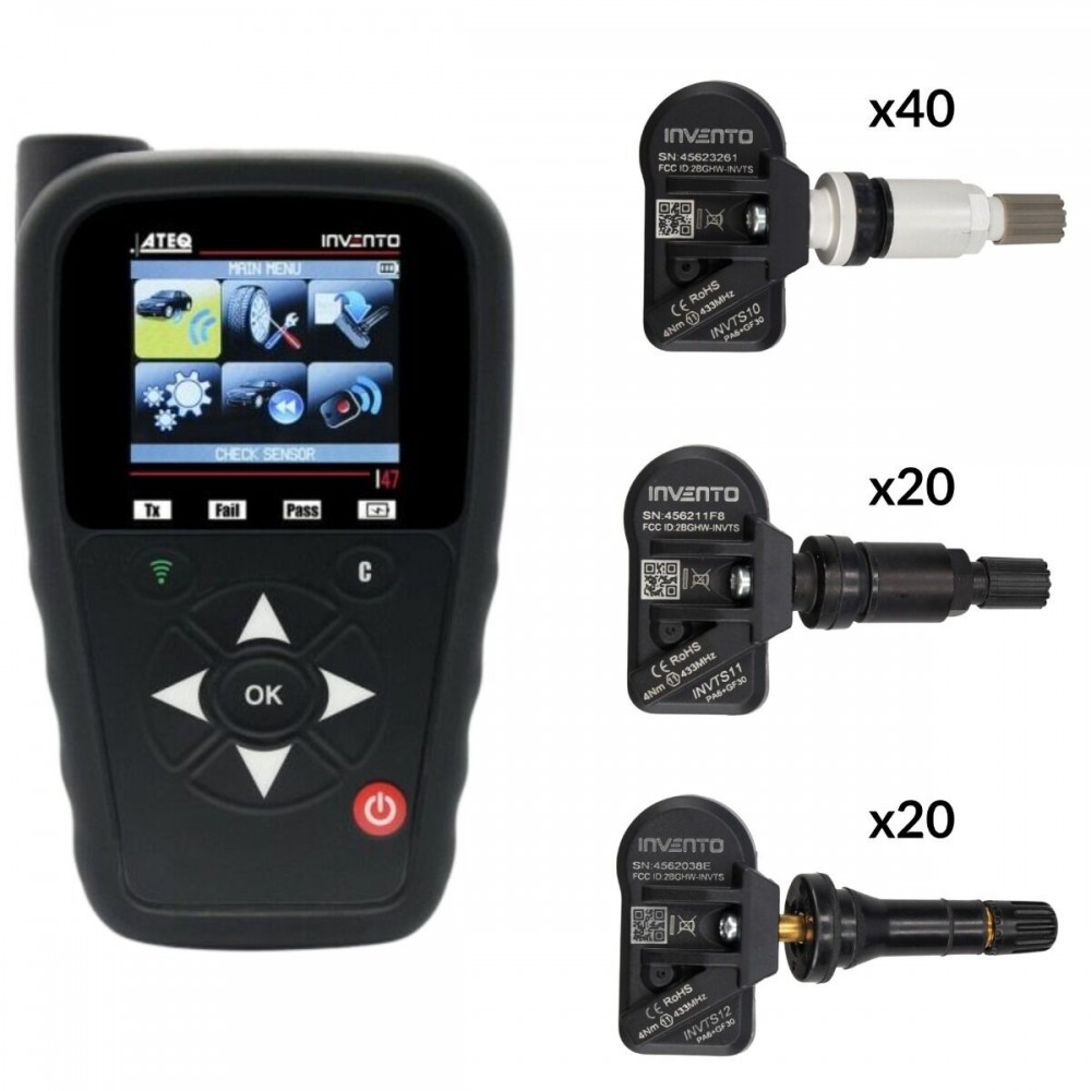 Комплект от TPMS сензори за гуми: ATEQ I47, 433/315 MHz - INVTSSET80
