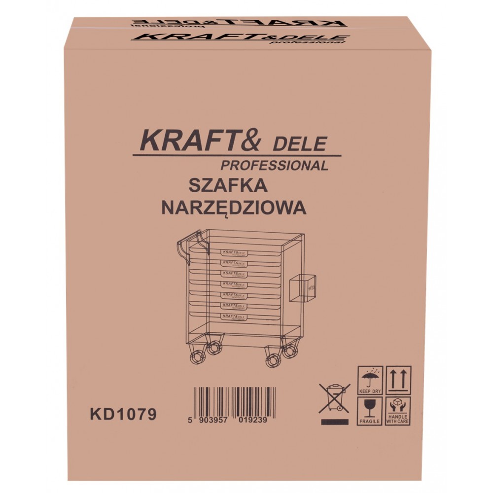 Количка / мобилен шкаф за инструменти, със 7 чекмеджета - KD1079