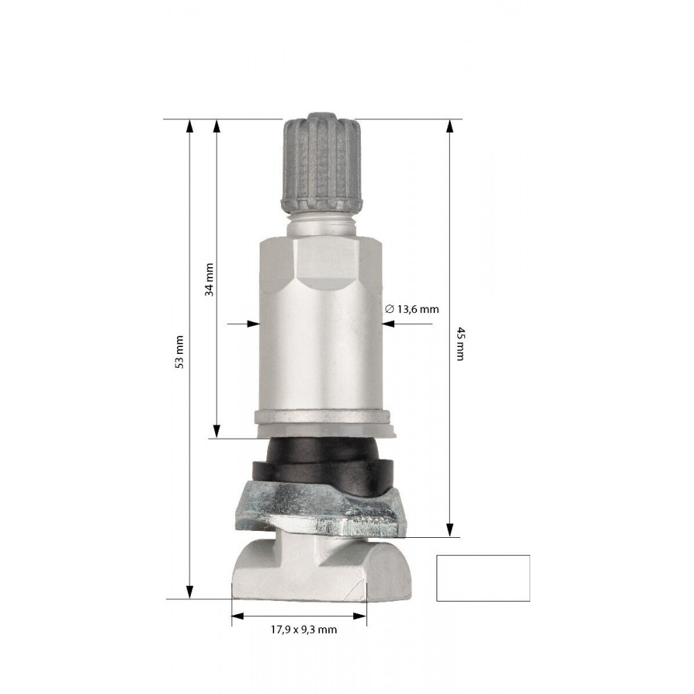 TPMS алуминиев вентил с резба за OEM - Schrader Gamma сензор - 562-3912