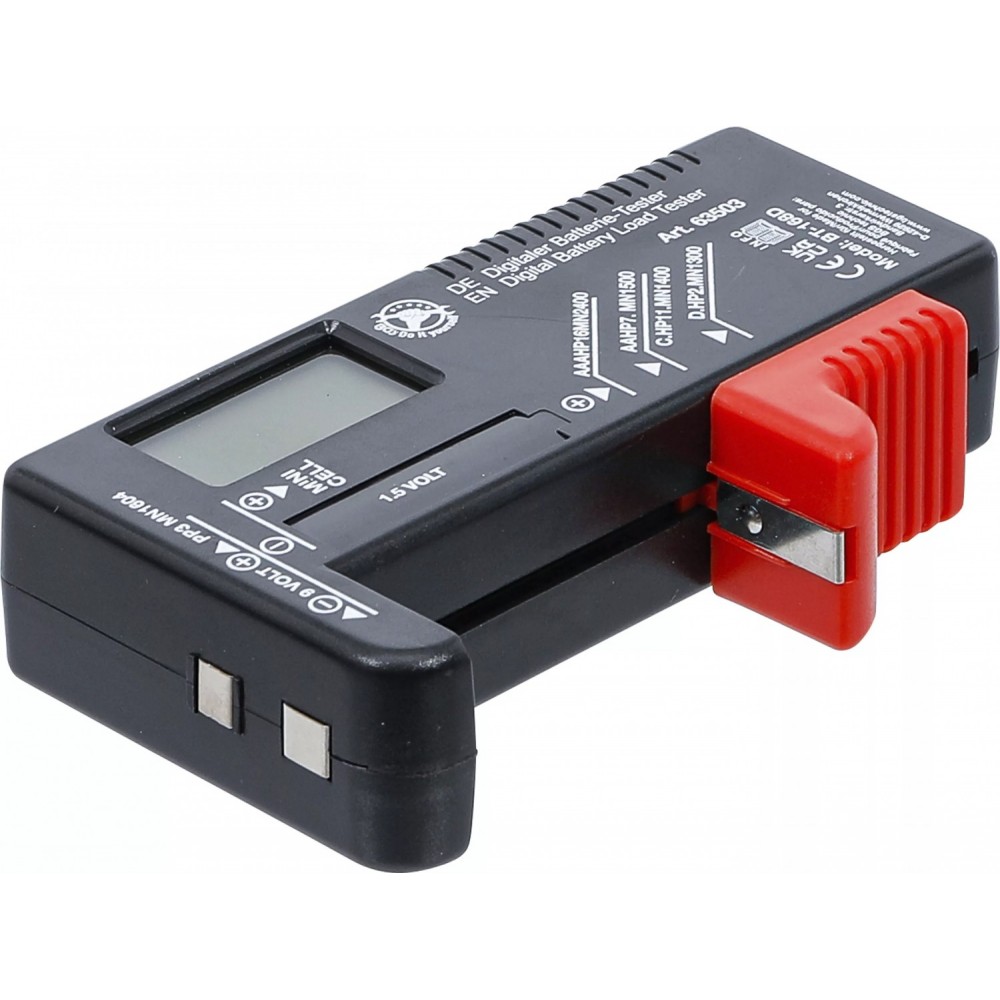 Цифров тестер за батерии, 1.5V / 9V, AAA, AA, A, R03 и други - BGS63503