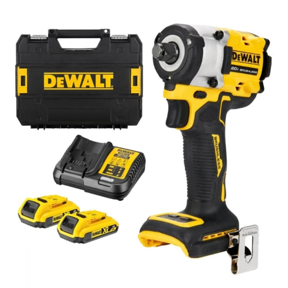 Ударен акумулаторен гайковерт 18V, 406 Nm, 1/2″, DeWalt DCF921D2T