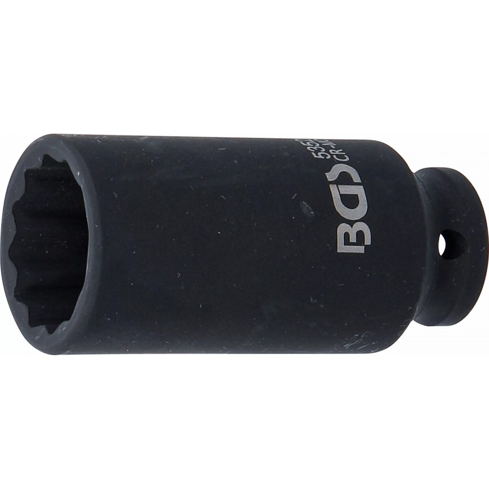 Ударна вложка, 12 стенна, дълбока, захват 1/2", 28 мм - BGS5352