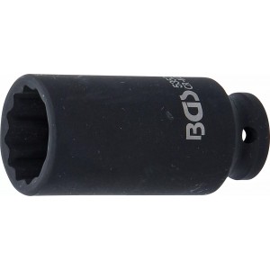 Ударна вложка, 12 стенна, дълбока, захват 1/2", 28 мм - BGS5352