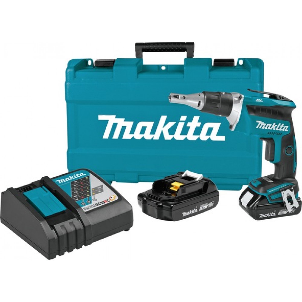 Винтоверт акумулаторен, безчетков 18 V, Makita DFS452RYE