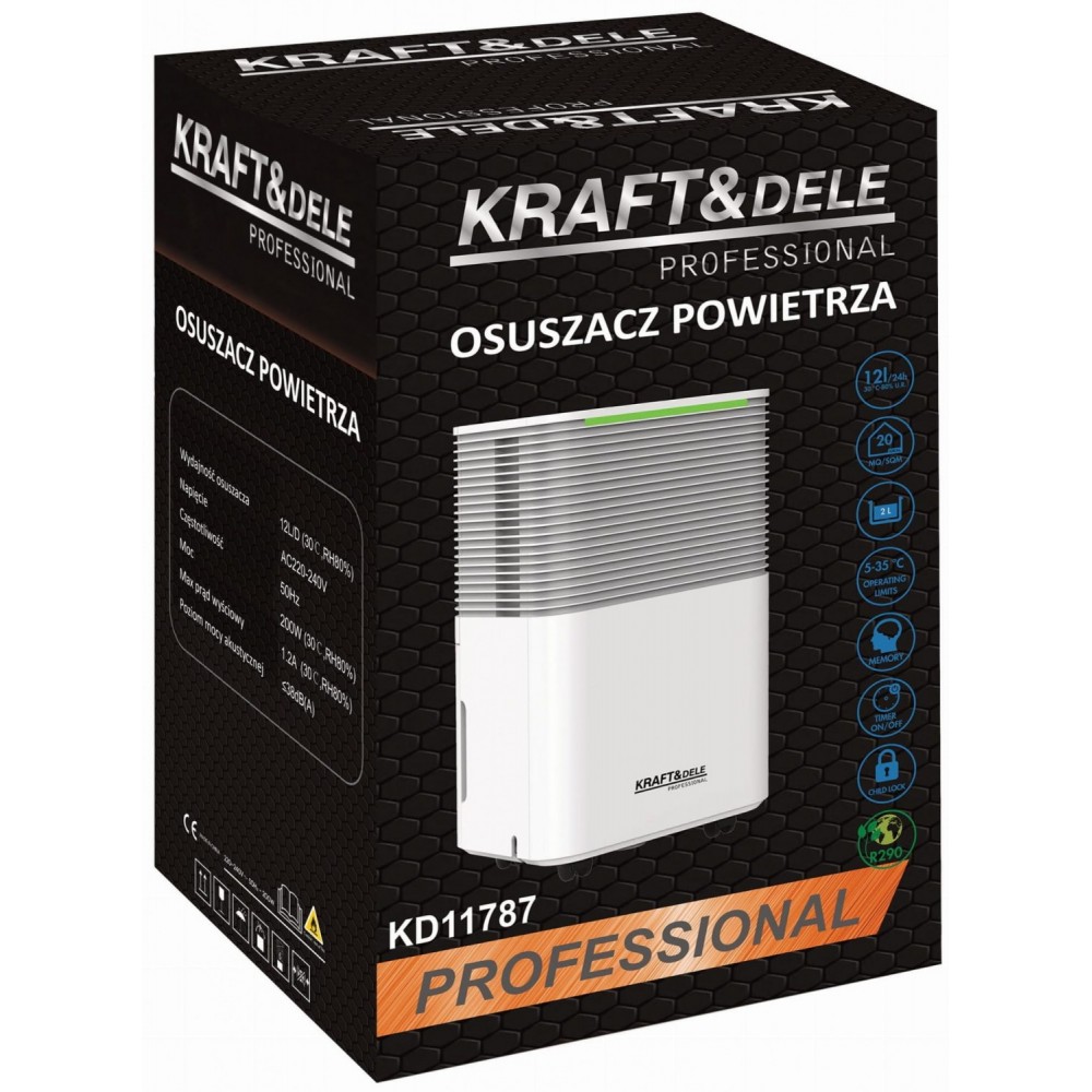Влагоуловител за въздух, 240 V, 200 W, 250 мл. - KD11787
