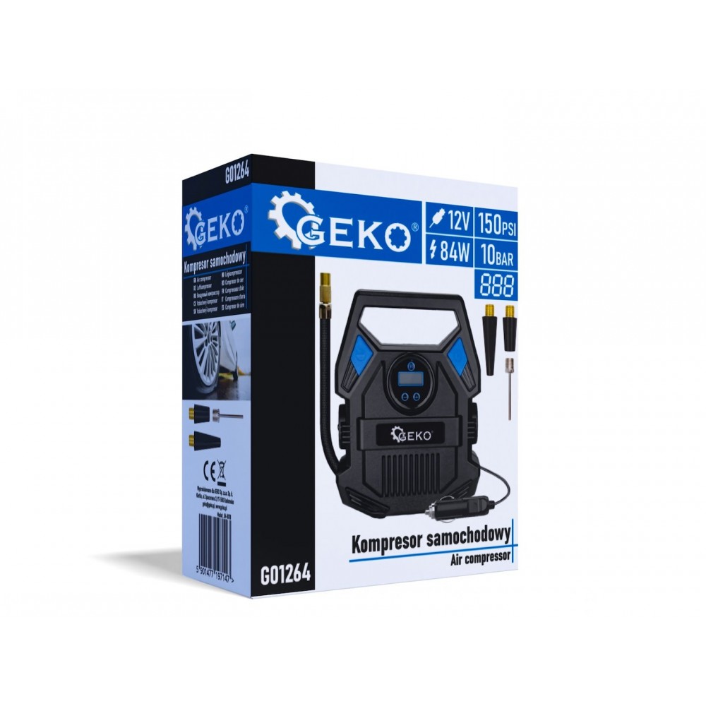 Мини компресор за помпане на гуми, 10 бара, 84 W - G01264