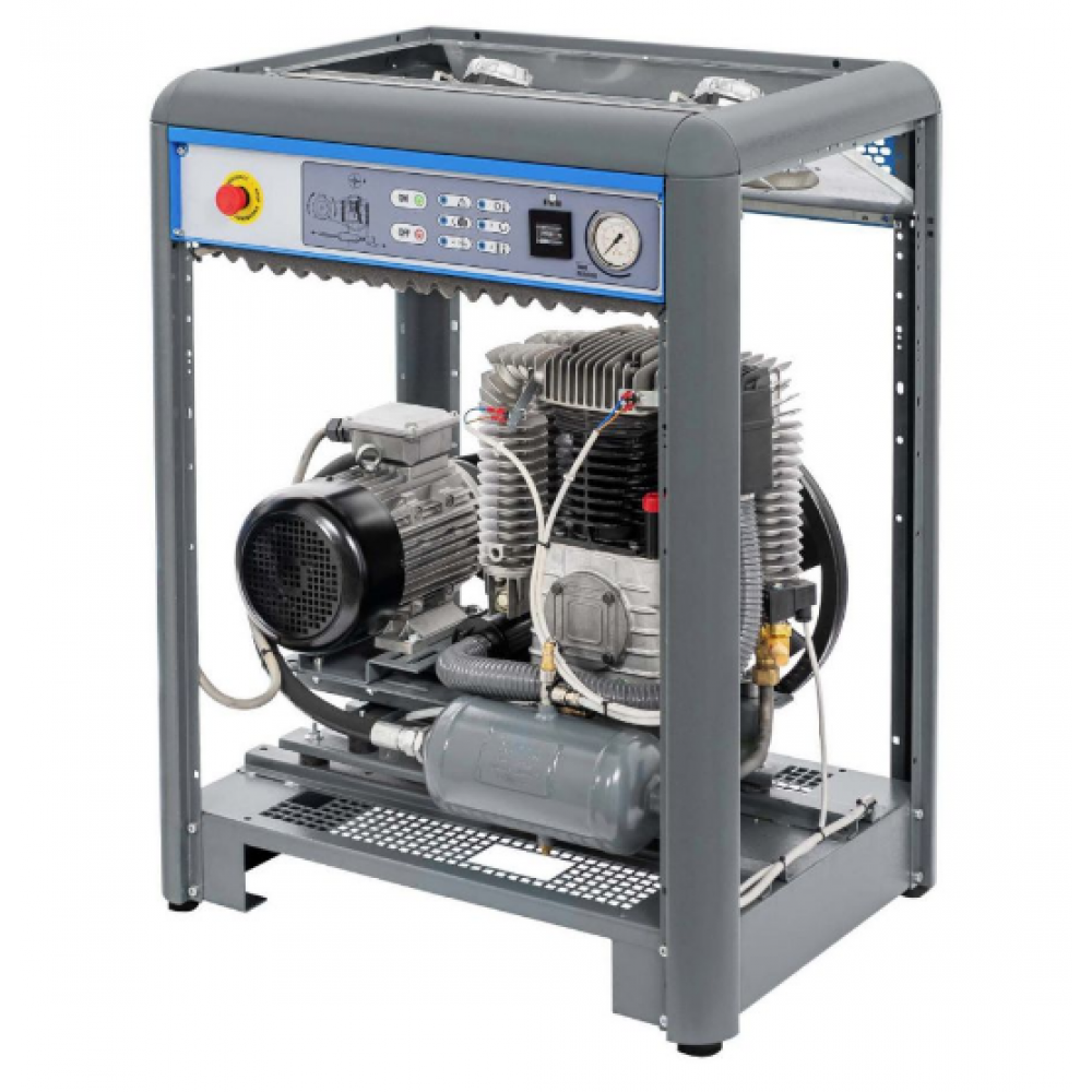 Тих двубутален компресор APZ 500+ 10 бара 4 HP/3 kW 400V 379 л./мин. 3 литра 34250-S
