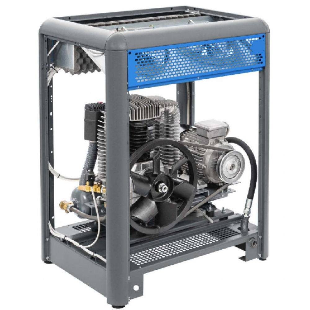 Тих двубутален компресор - връзка звезда-триъгълник APZ 600+ 10 бара 5.5 HP/4 kW 400V 555 л./мин. 3 литра 34350-S