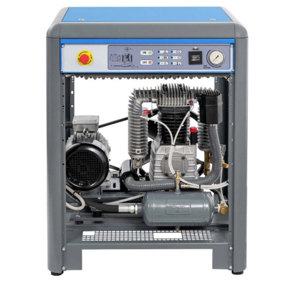 Тих двубутален компресор - връзка звезда-триъгълник APZ 900+ 10 бара 7.5 HP/5.5 kW 400V 665 л./мин. 3 литра 34650-S