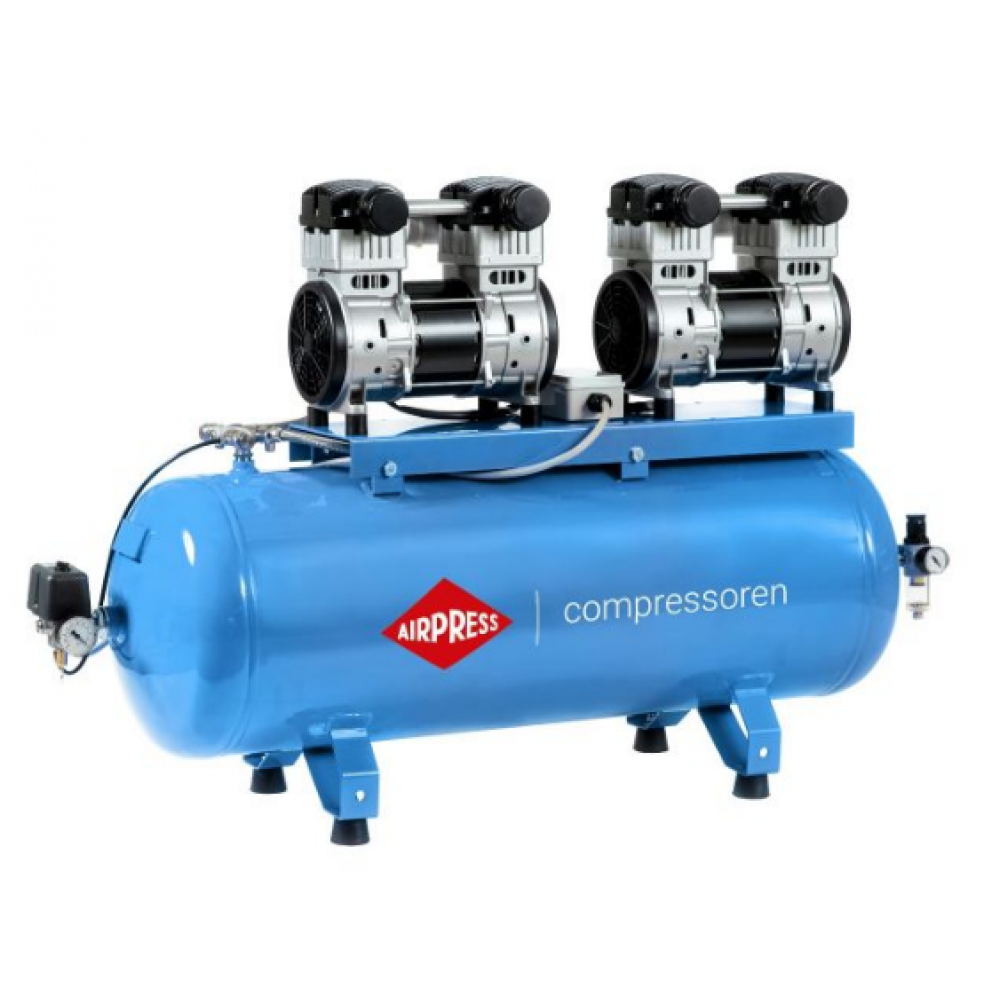 Безшумен безмаслен компресор LMO 196X2-100 8 бара 3.2 HP/2.4 kW 240 л./мин. 100 литра 360578