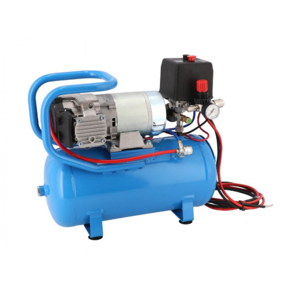 Автомобилен безмаслен двубутален компресор 12V DC 12-180/15 10 бара 0.75 HP/0.55 kW 144 л./мин. 15 литра 36587