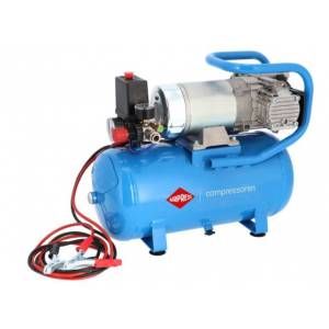 Безшумен двубутален безмаслен компресор DC 24-225/15 10 бара 0.75 HP/0.55 kW 24V 180 л./мин. 15 литра 36588