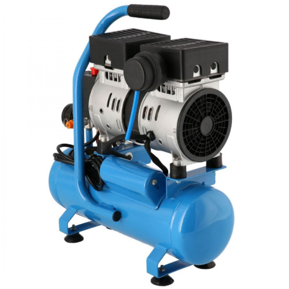 Малък безмаслен двубутален безшумен компресор L 6-105 8 бара 0.6 HP/0.45 kW 48 л./мин. 6 литра 36738