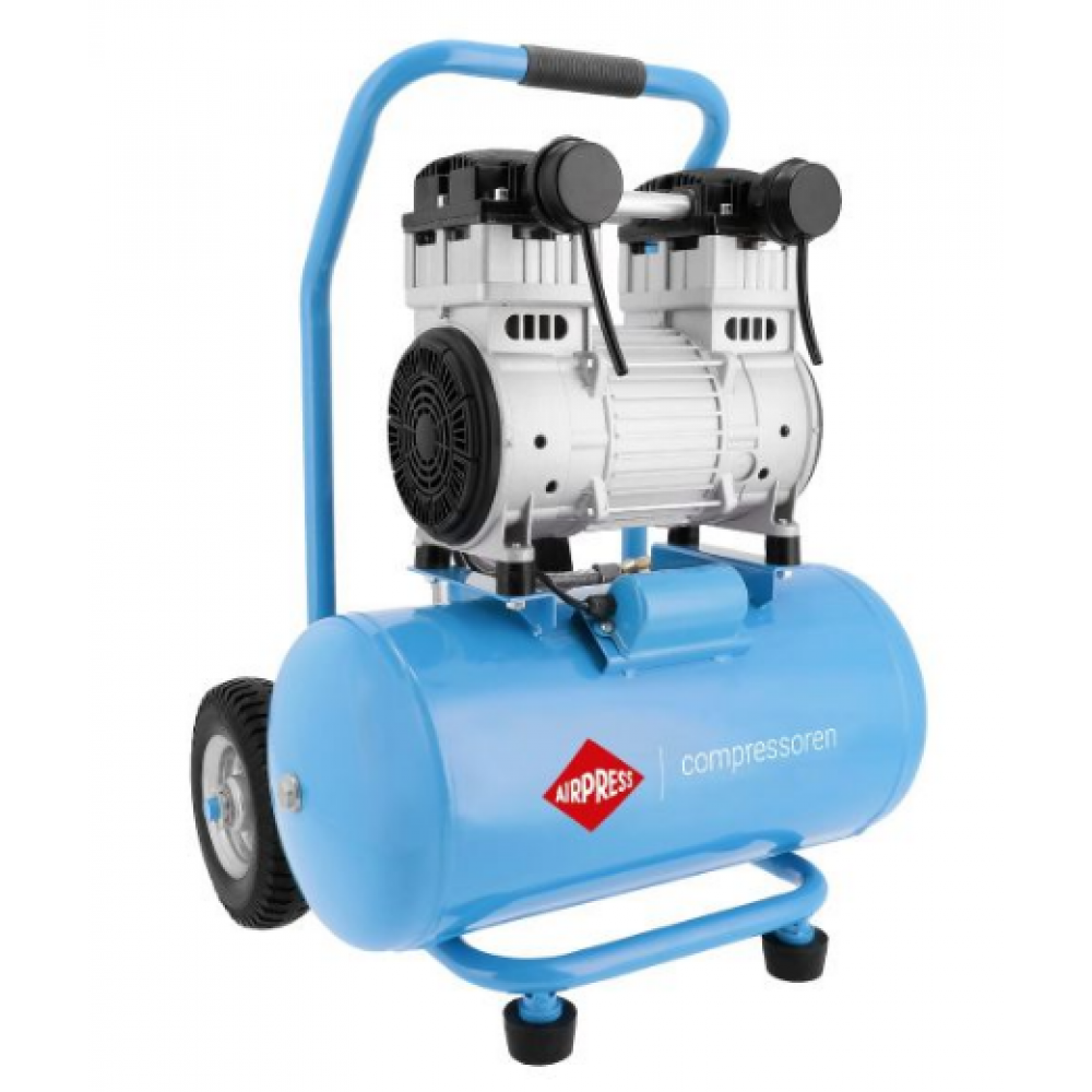 Тих безмаслен двубутален компресор LMO 25-250 8 bar 2 HP/1.5 kW 150 л./мин. 24 литра 36862