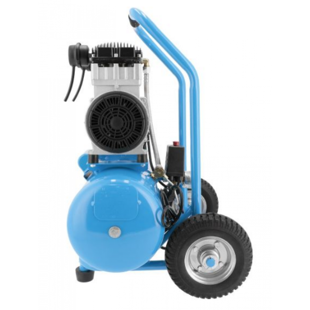 Тих безмаслен двубутален компресор LMO 25-250 8 bar 2 HP/1.5 kW 150 л./мин. 24 литра 36862