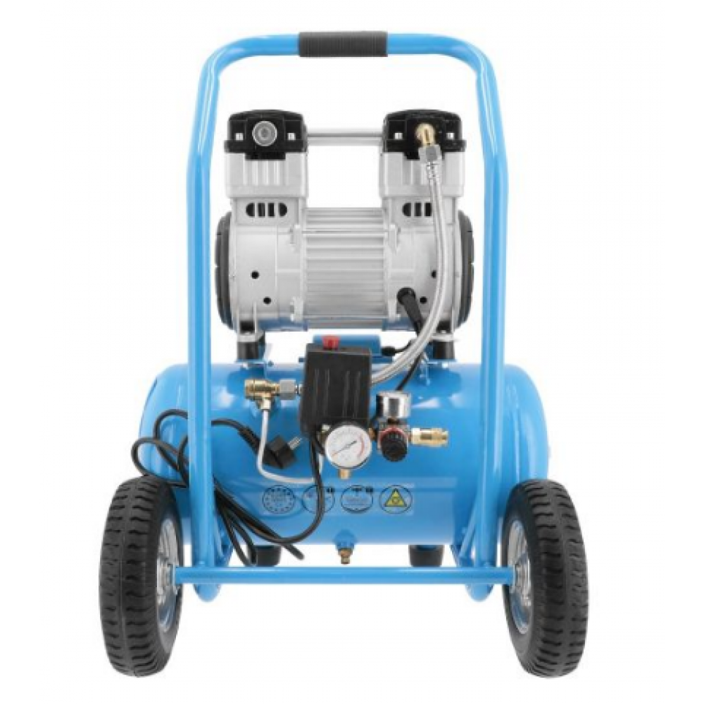 Тих безмаслен двубутален компресор LMO 25-250 8 bar 2 HP/1.5 kW 150 л./мин. 24 литра 36862