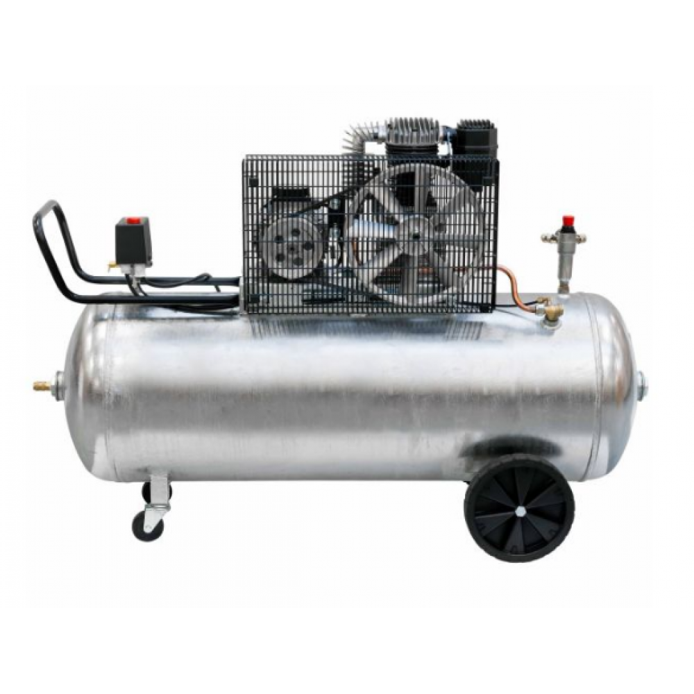 Двубутален поцинкован компресор G 600-200 Pro 10 бара 4 HP/3 kW 400V 380 л./мин. 200 литра 369564