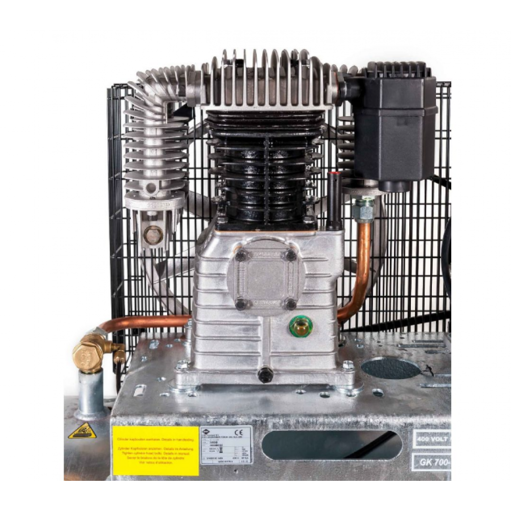 Двубутален поцинкован компресор G 700-300 Pro 11 бара 5.5 HP/4 kW 400V 530 л./мин. 270 литра 369568