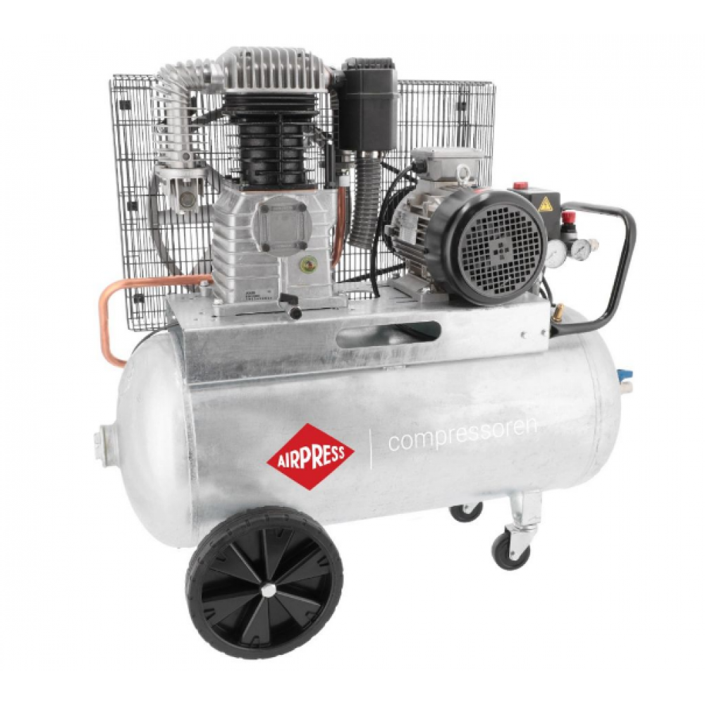 Двубутален компресор поцинкован G 700-90 Pro 11 бара 5.5 HP/4 kW 400V 530 л./мин. 90 литра 369640