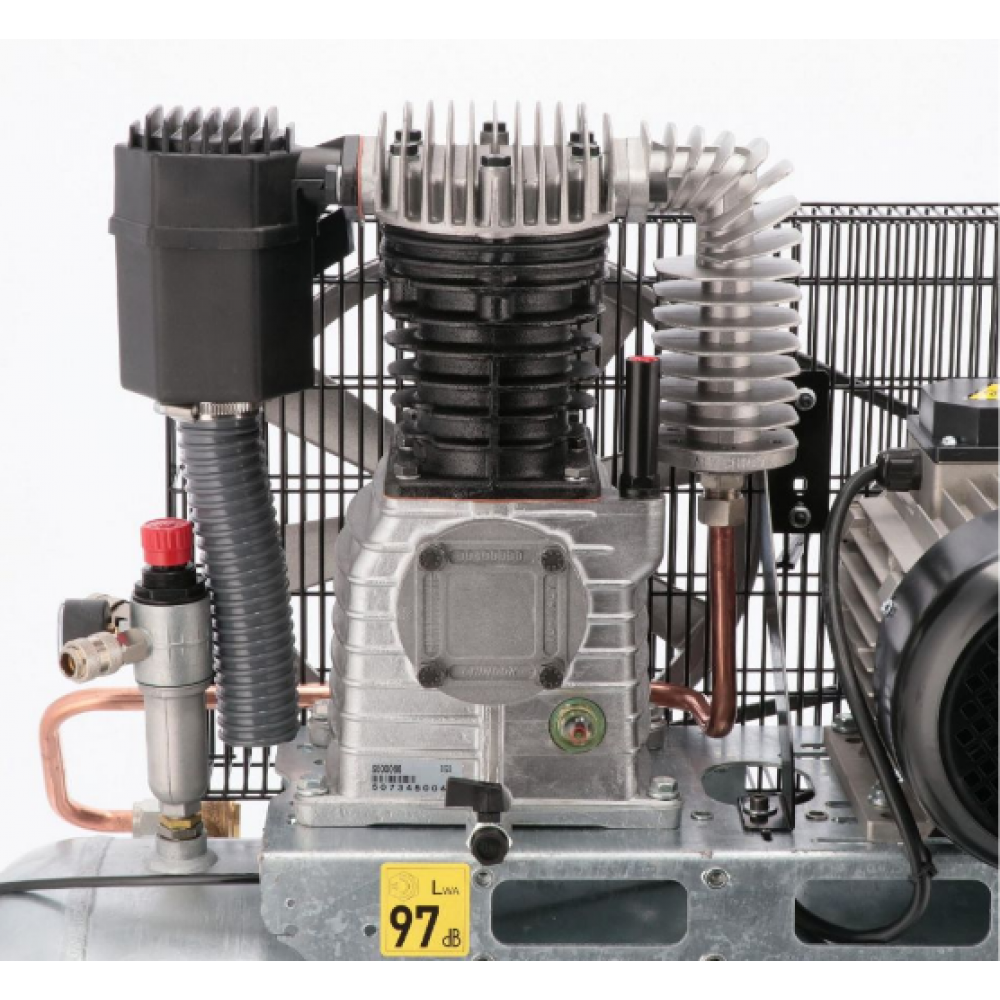 Двубутален компресор поцинкован G 625-90 Pro 10 бара 4 HP/3 kW 400V 380 л./мин. 90 литра 369669