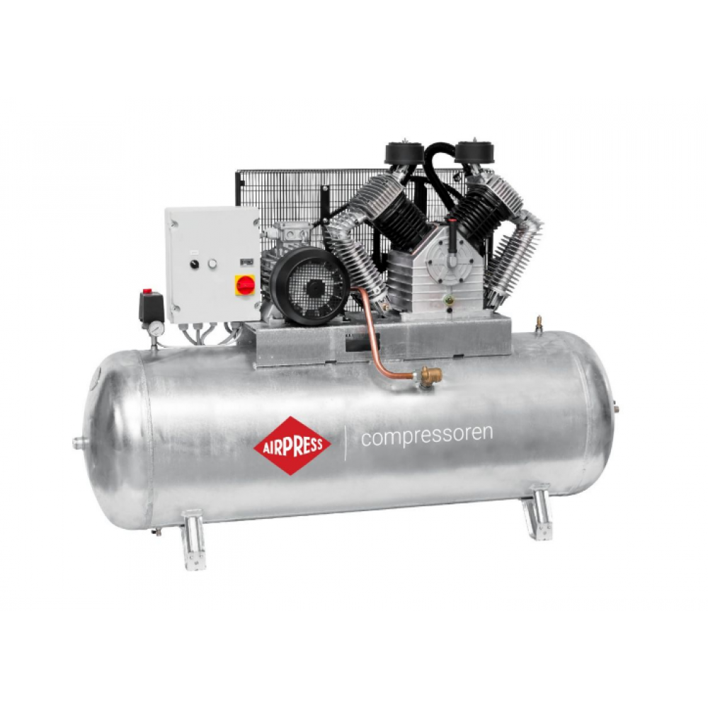 Компресор поцинкован - връзка звезда-триъгълник G 2000-500 SD Pro 11 бара 15 HP/11 kW 400V 1395 л./мин. 500 литра 369675