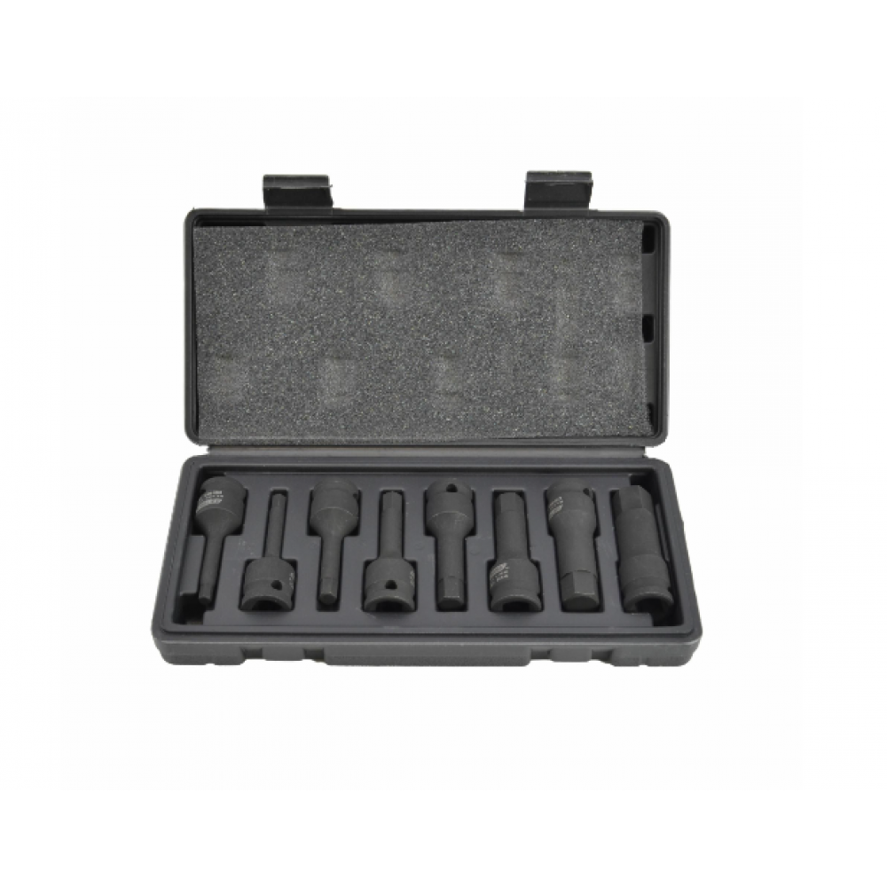 Комплект ударни вложки 1/2" HEX, 6-19 мм, 8 броя - AW38780BL