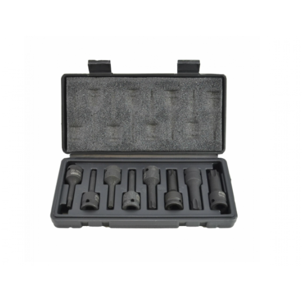 Ударни вложки (битове) тип Torx, 80 мм, 6-точкови, 8 бр. - AW38781BL