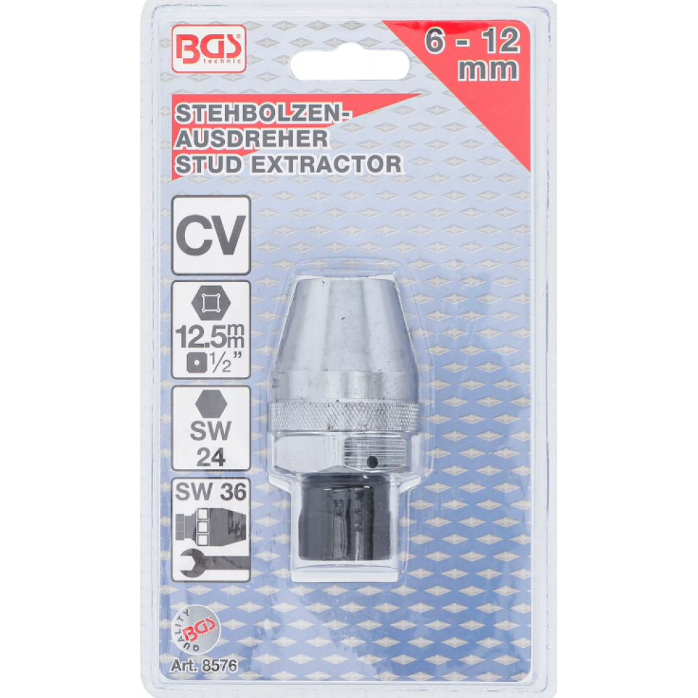 Шпилковадача/инструмент за скъсани болтове и шпилки 6-12мм BGS8576